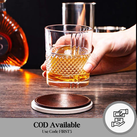 EUROPEAN CRYSTAL CUT WHISKEY GLASS