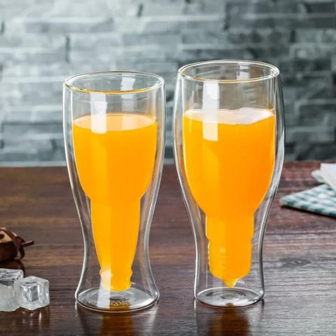 UPSIDE DOWN BEER GLASS - SET OF 2