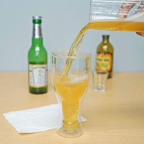 UPSIDE DOWN BEER GLASS - SET OF 2