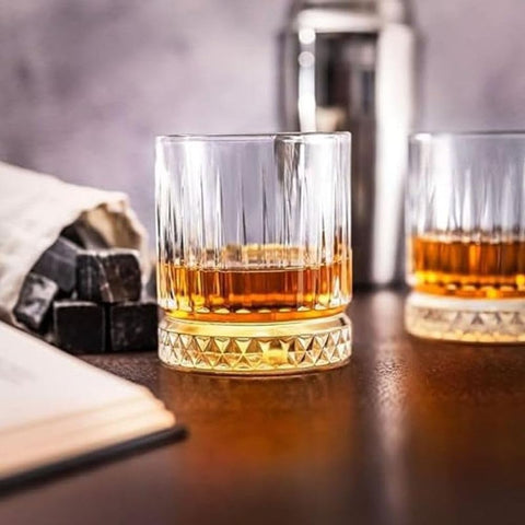 AMOUR WHISKEY GLASS  SET OF 6 + FREE PEG MEASURE