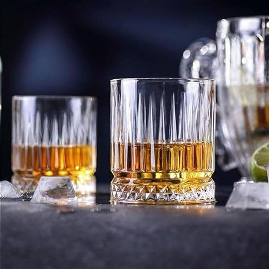 AMOUR WHISKEY GLASS  SET OF 6 + FREE PEG MEASURE