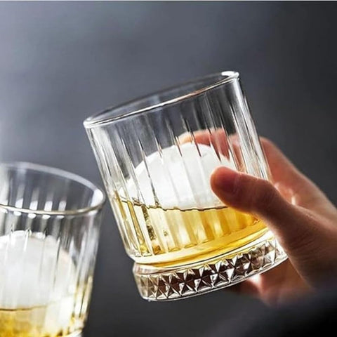 AMOUR WHISKEY GLASS  SET OF 6 + FREE PEG MEASURE