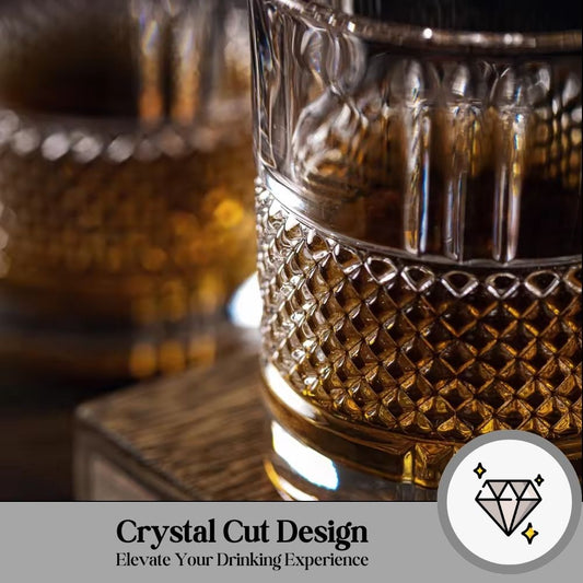EUROPEAN CRYSTAL CUT WHISKEY GLASS