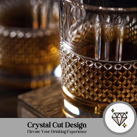 EUROPEAN CRYSTAL CUT WHISKEY GLASS