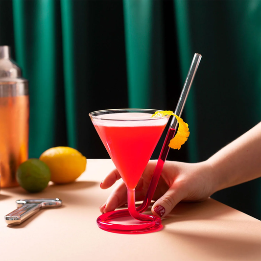 MARTINI STRAW GLASS 200ML - SET OF 2