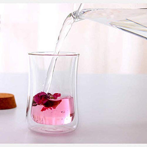 DOUBLE-WALLED GLASS TEA CUP 300ML - PACK OF 2