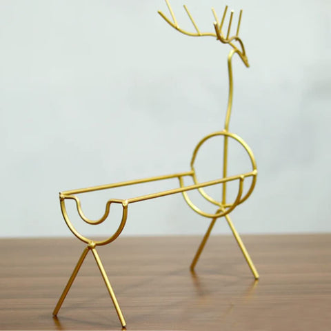 DEER WINE BOTTLE HOLDER RACK STAND SET - PACK OF 1