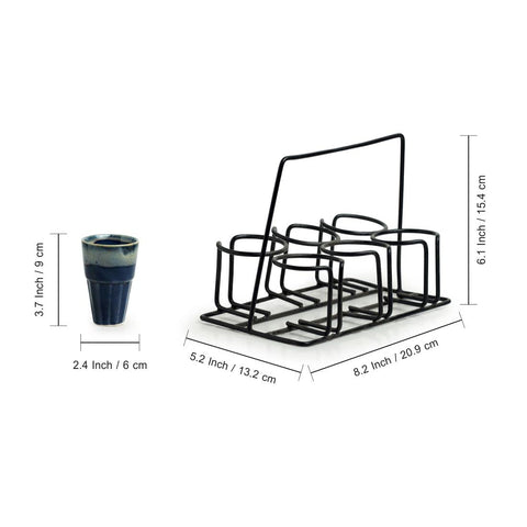 CUTTING CHAI TEA GLASSES 100ML - PACK OF 6