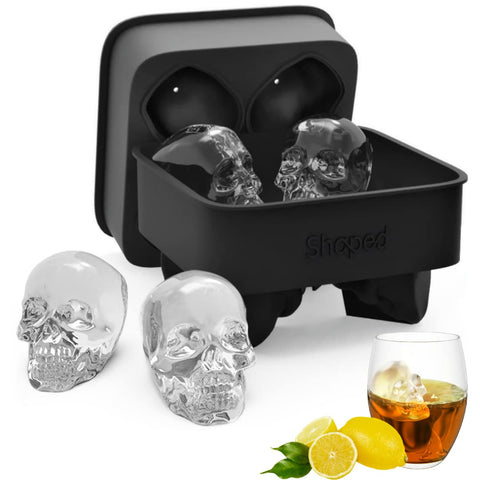 3D SKULL SILICONE ICE CUBE TRAY