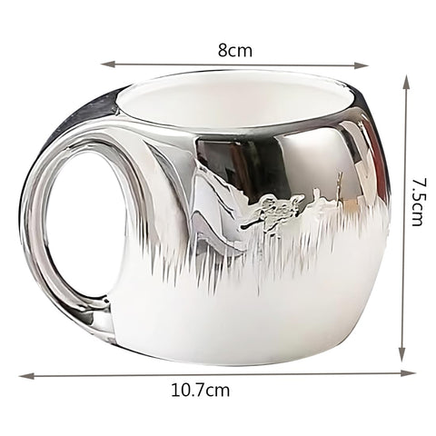ELECTROPLATING CERAMIC COFFEE MUG 220ML - PACK OF 2