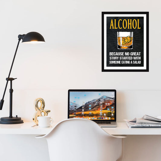 ALCHOL QUOTE FRAME - PACK OF 1