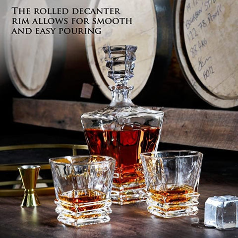 STYLISH GLASS DECANTER SET 6 PCS GLASS SET - PACK OF 7