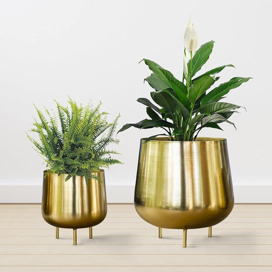 ELEGANT METAL PLANTER - PACK OF 2