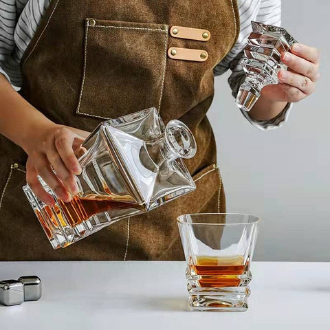 STYLISH GLASS DECANTER SET 6 PCS GLASS SET - PACK OF 7
