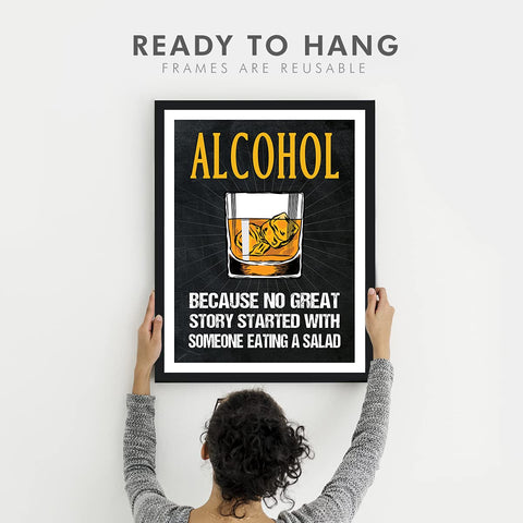 ALCHOL QUOTE FRAME - PACK OF 1