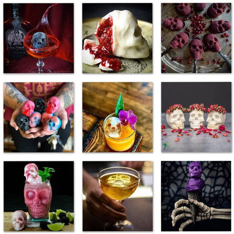 3D SKULL SILICONE ICE CUBE TRAY