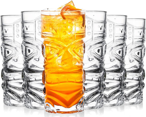 TRIBAL THEME TALL GLASS - SET OF 6