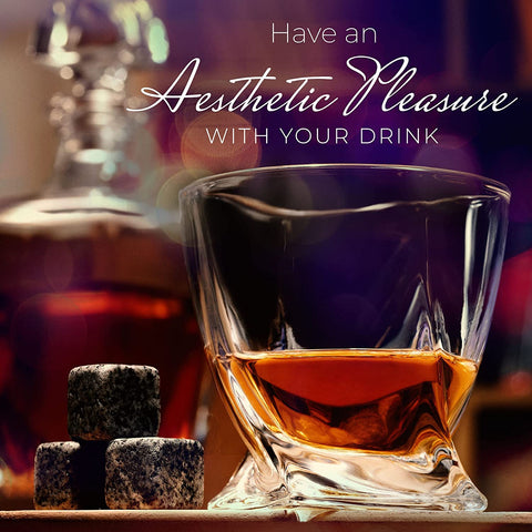 TWIST WHISKEY DECANTER SET WITH 6 GLASSES