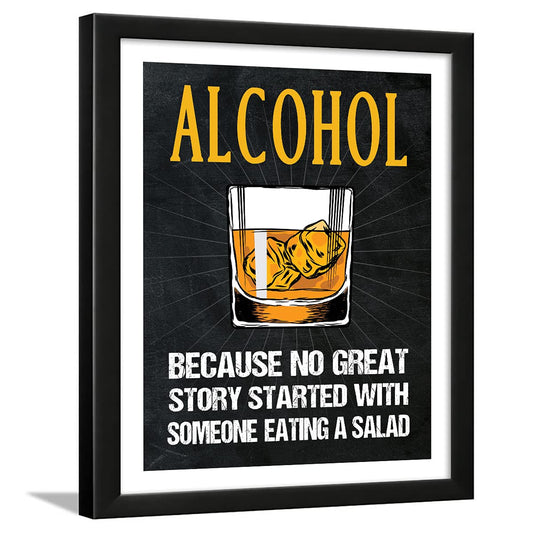 ALCHOL QUOTE FRAME - PACK OF 1