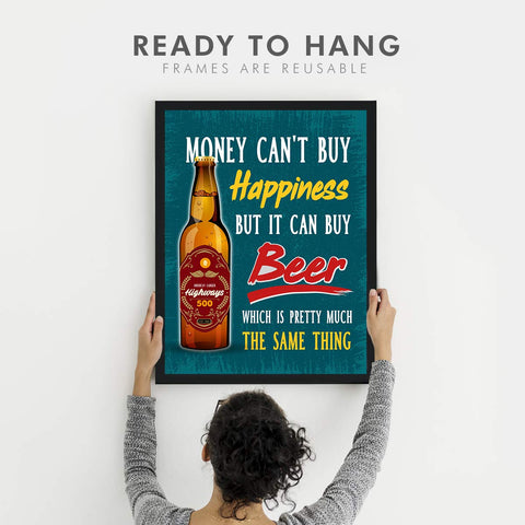 QUIRKY BEER QUOTE FRAME - PACK OF 1