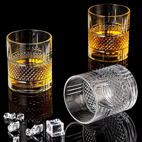 EUROPEAN STYLE ROUND CLEAR GLASS DECANTER SET - PACK OF 5