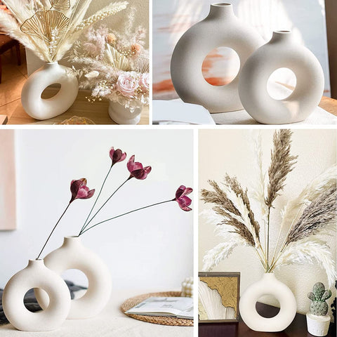 DONUT CERAMIC VASE SET - PACK OF 3