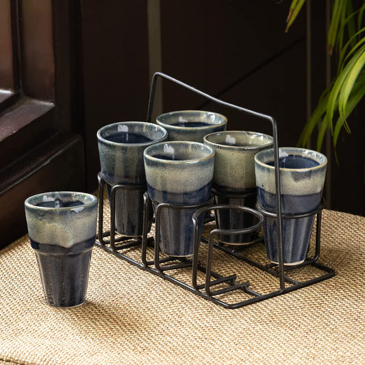 CUTTING CHAI TEA GLASSES 100ML - PACK OF 6