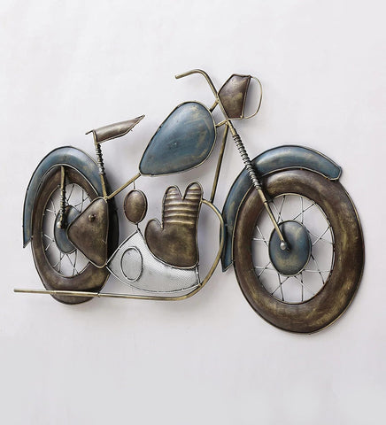 METAL BULLET BIKE WALL DECOR - PACK OF 1