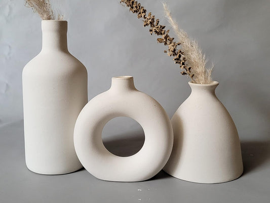ELEGANT CERAMIC VASE - PACK OF 3