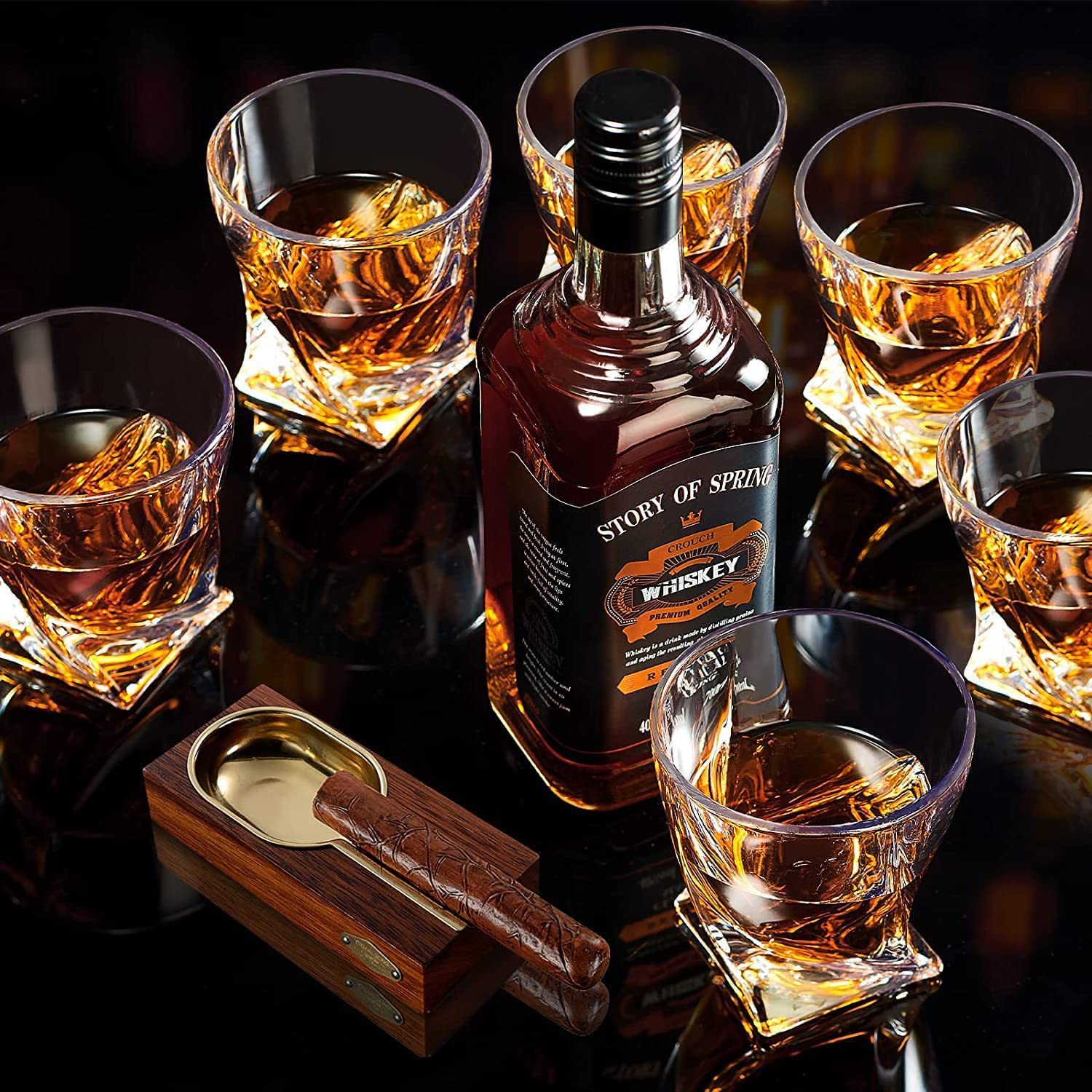 cheap whiskey glasses custom engraved whiskey decanter  personalized crystal whiskey glasses